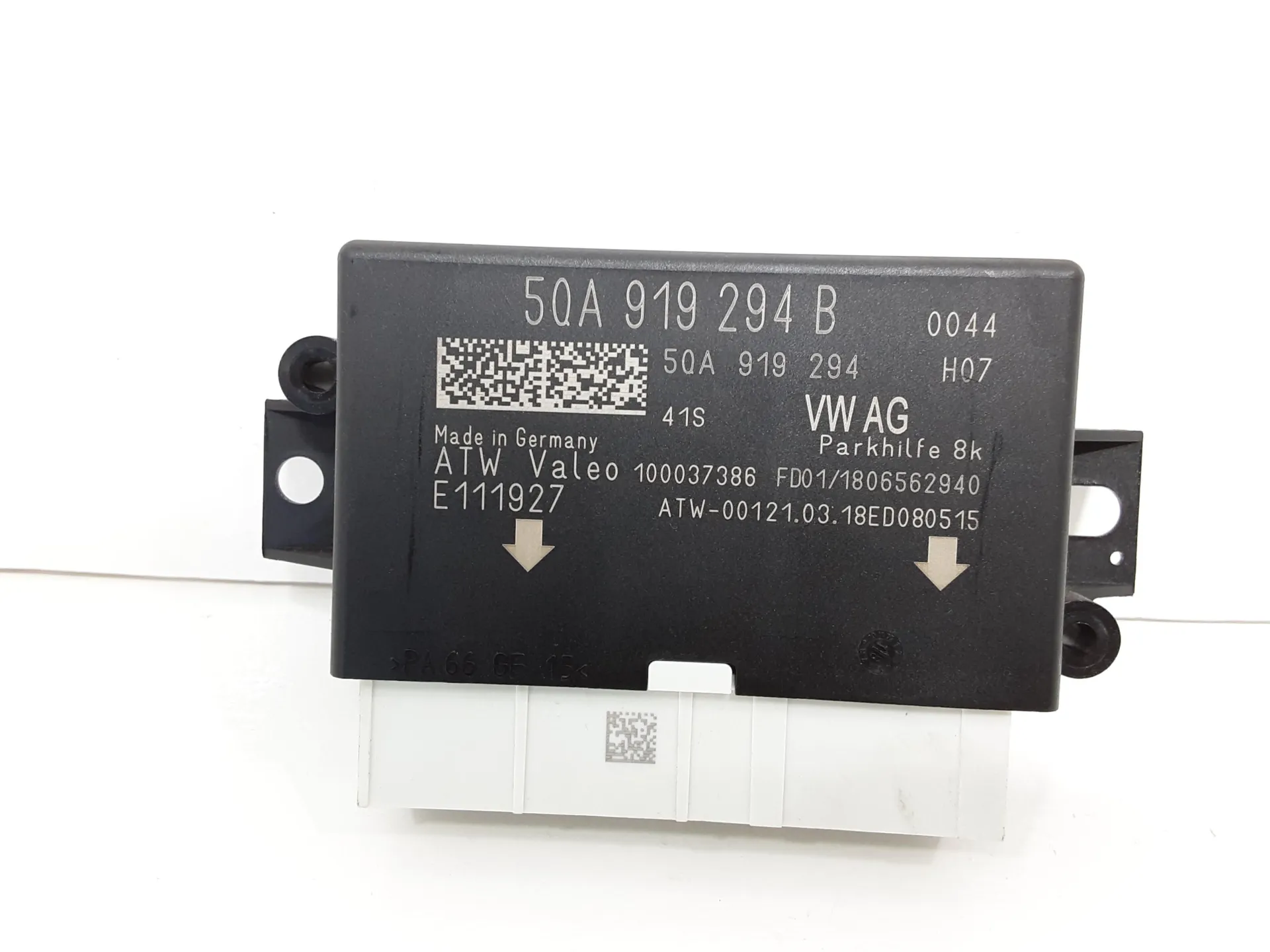 CENTRALINA SENSORI DI PARCHEGGIO con codice 5QA919294B da VOLKSWAGEN Polo 6° Serie 1000 Bifuel/Gas 66 kW / 90 CV con codice motore DBY/DBYA (2018)