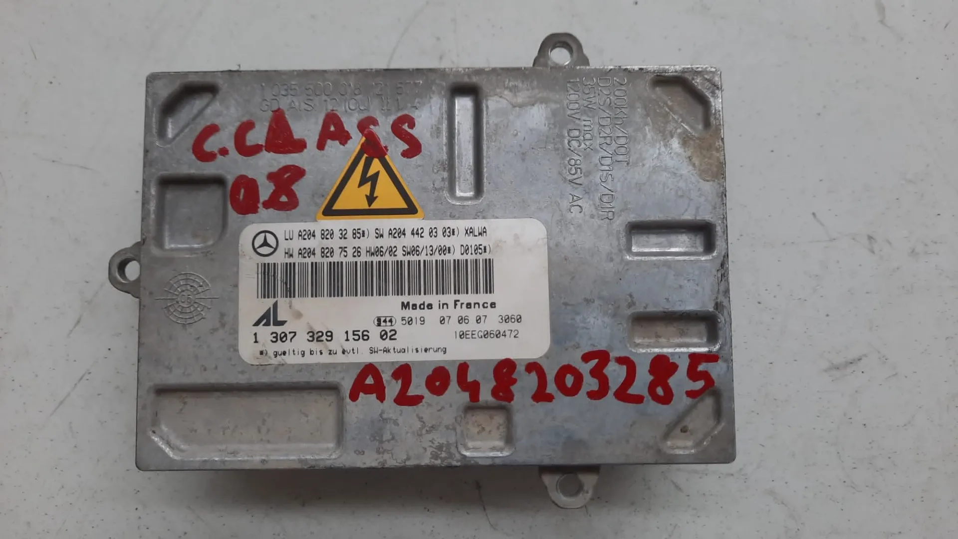 Centralina Xenon Mercedes Classe C 2.2 D del 2008 CODICE RICAMBIO : A20482013285