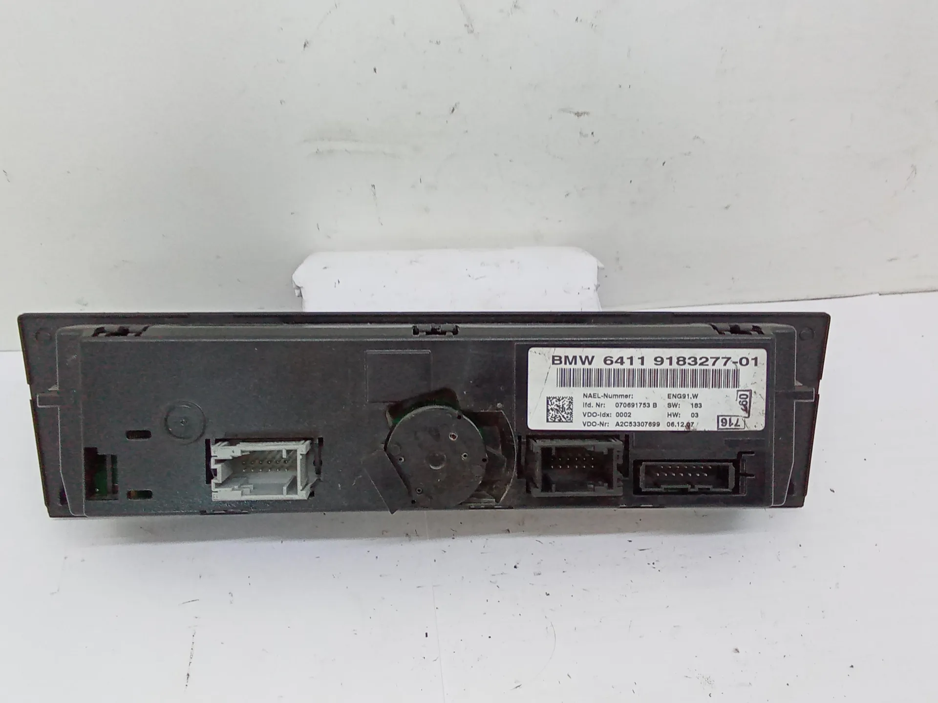 COMANDI CLIMA con codice 64119183277 da BMW Serie 1 Serie (E87) (04>07) 2000 Diesel (2008)