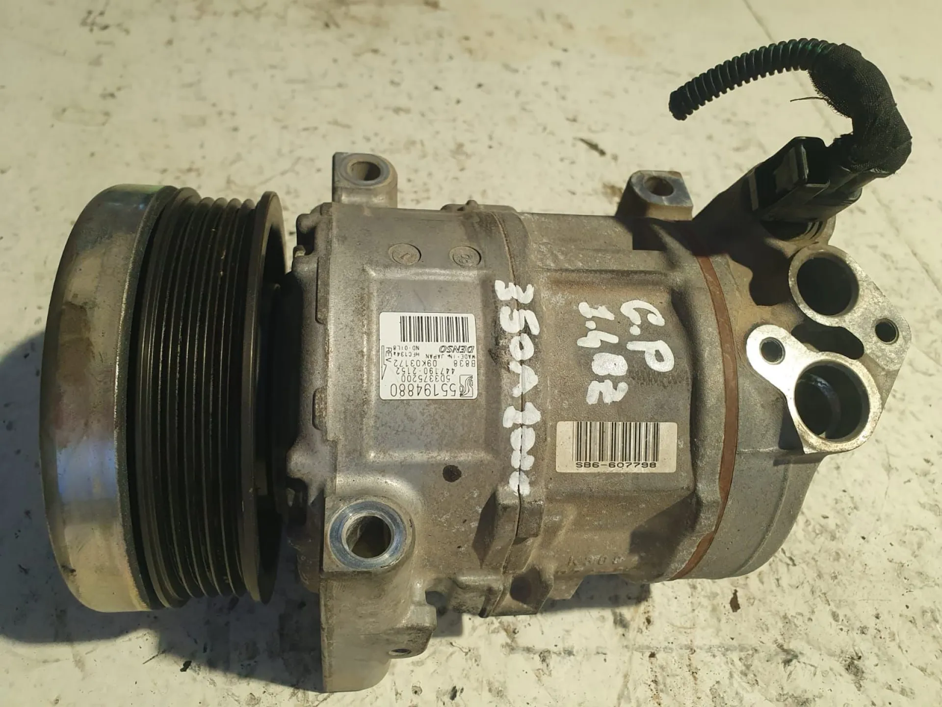 COMPRESSORE A/C con codice 55194880 da FIAT Grande Punto 3Â° Serie 1400 Benzina (2011)