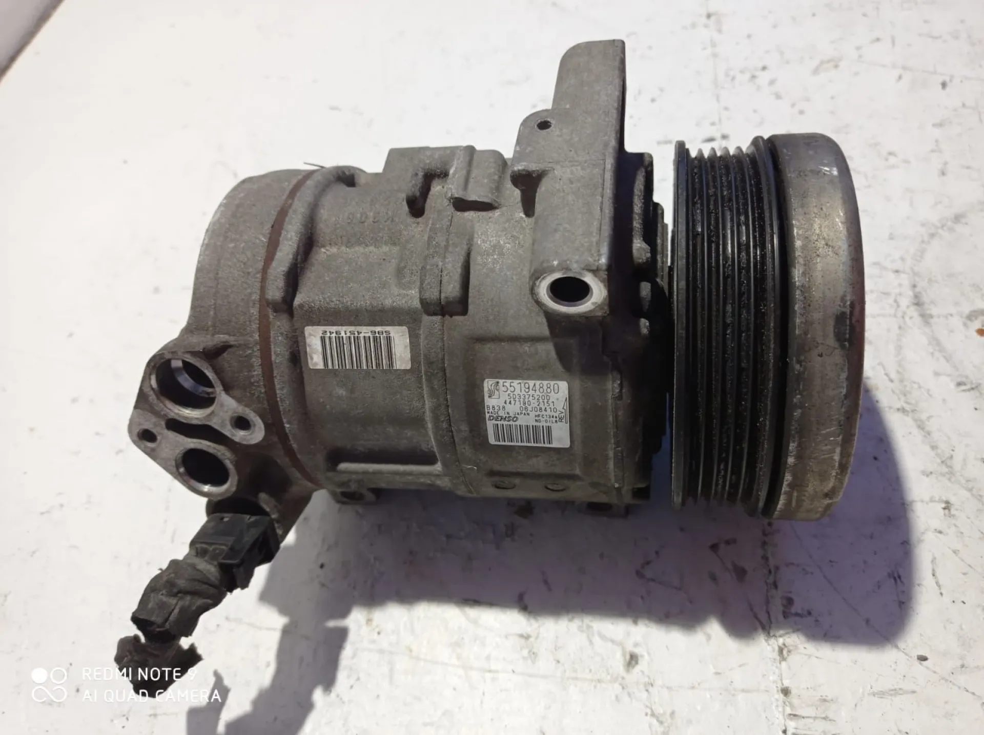 COMPRESSORE A/C con codice 55194880 da FIAT Grande Punto 3Â° Serie 1400 Benzina (2011)