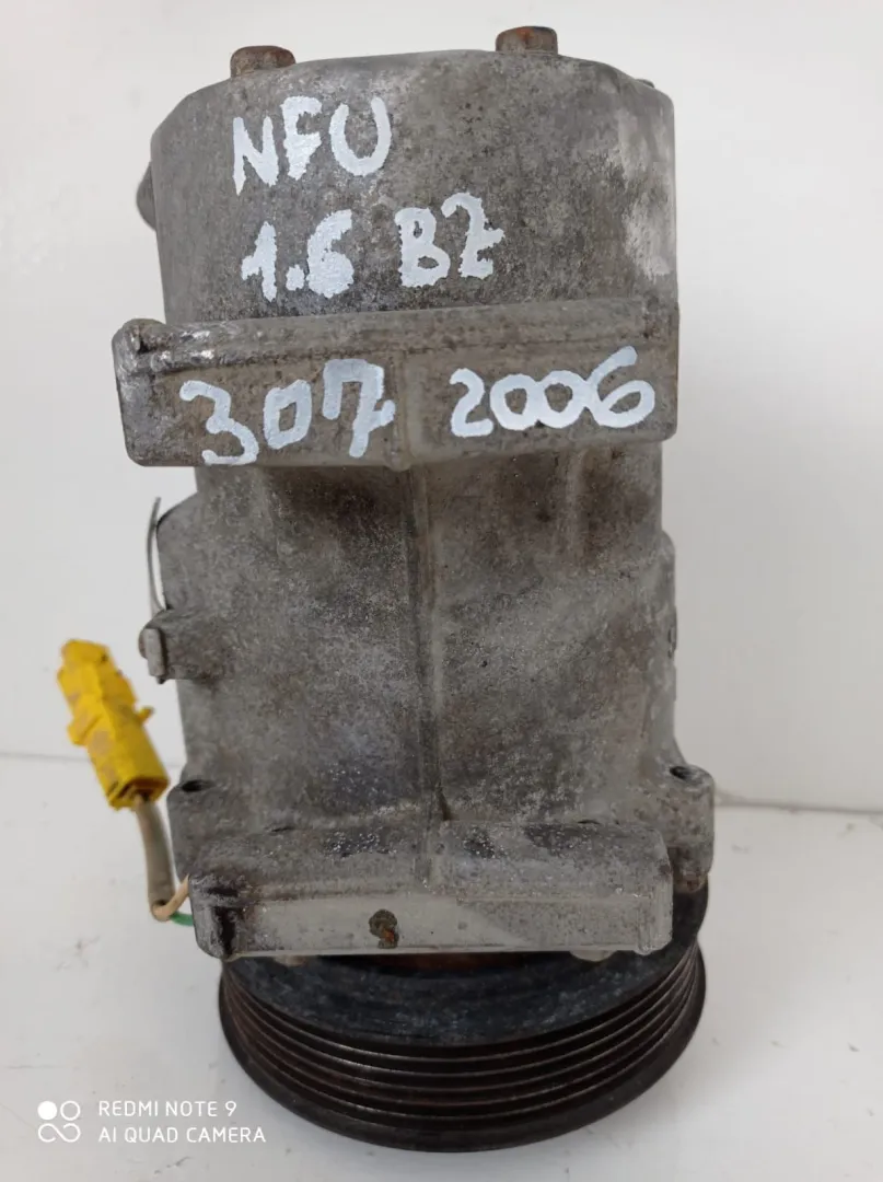 COMPRESSORE A/C con codice 9646273880 da PEUGEOT 307 Berlina 2Â° Serie 1600 Benzina (2006)