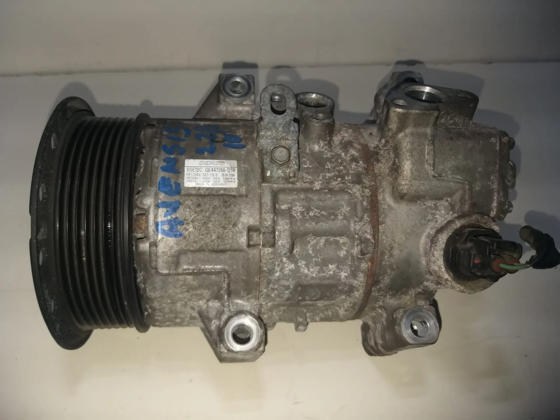 Compressore A/C Toyota Avensis del 2011 2.2 Diesel CODICE RICAMBIO : 447260-1258