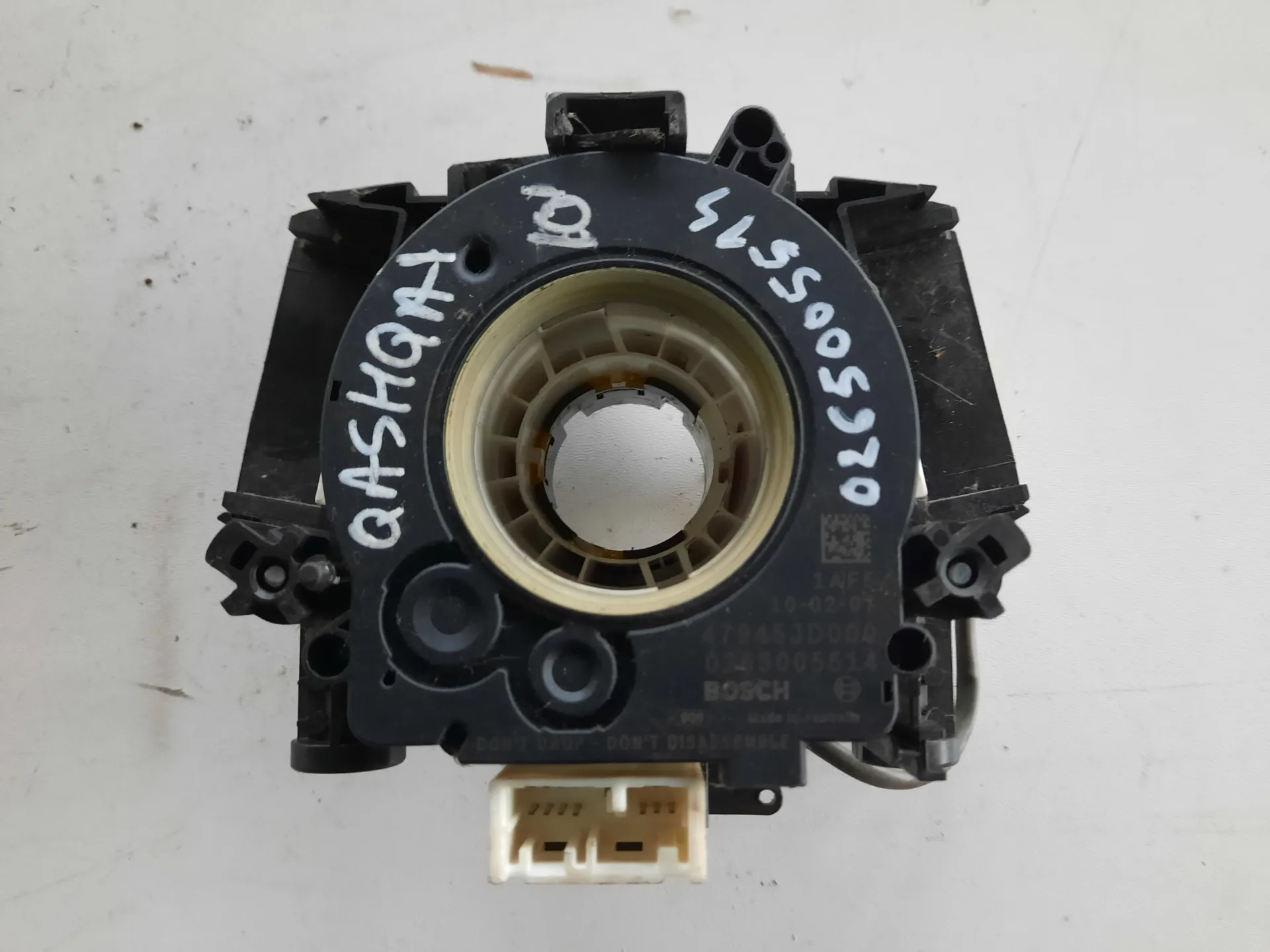 Contatto spiralato per Nissan Qashqai del 2010 CODICE RICAMBIO : 02650005594