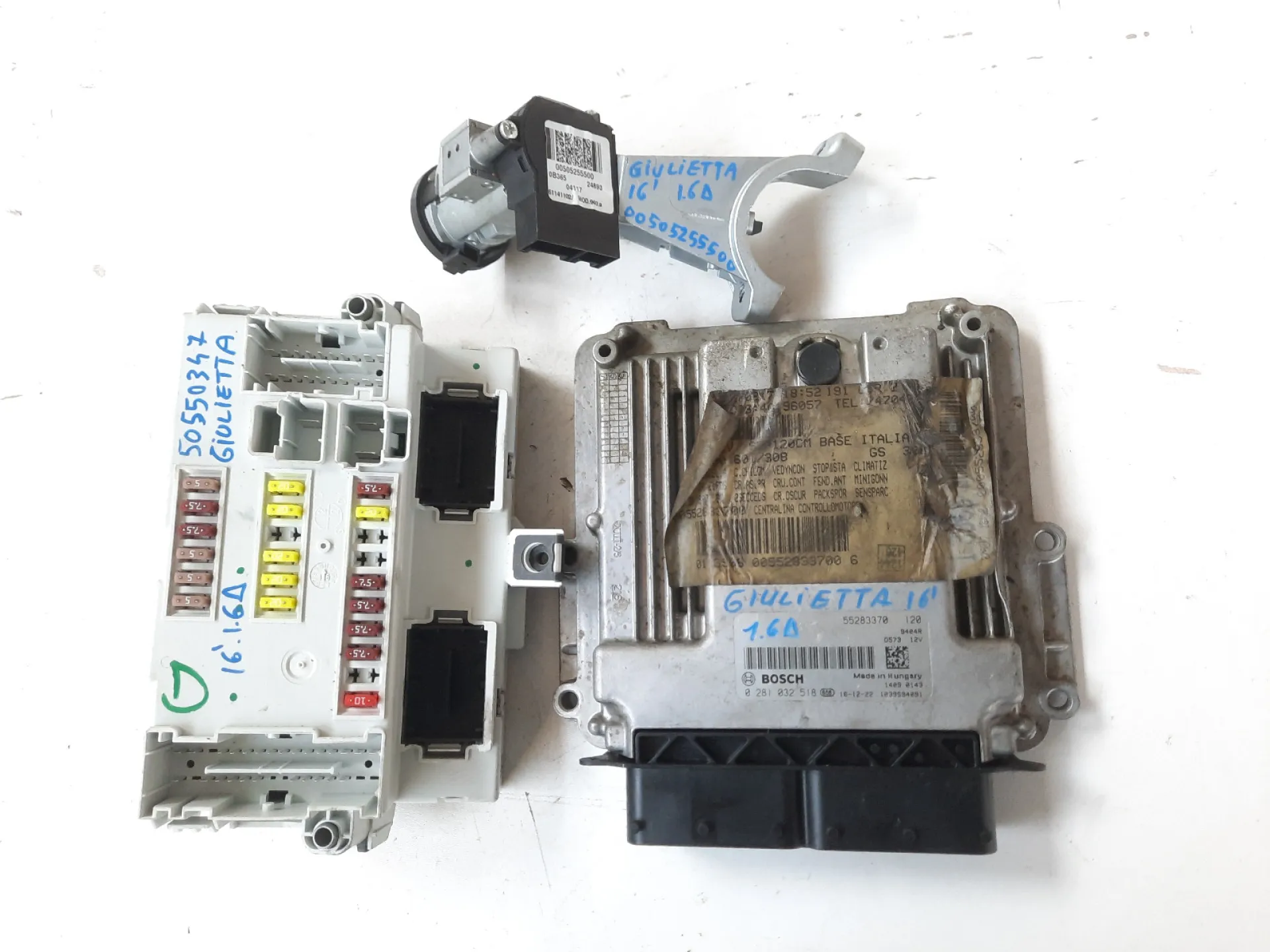 Kit Centralina Alfa Romeo Giulietta 1.6 Diesel 2016 CODICE RICAMBIO : 0281032518