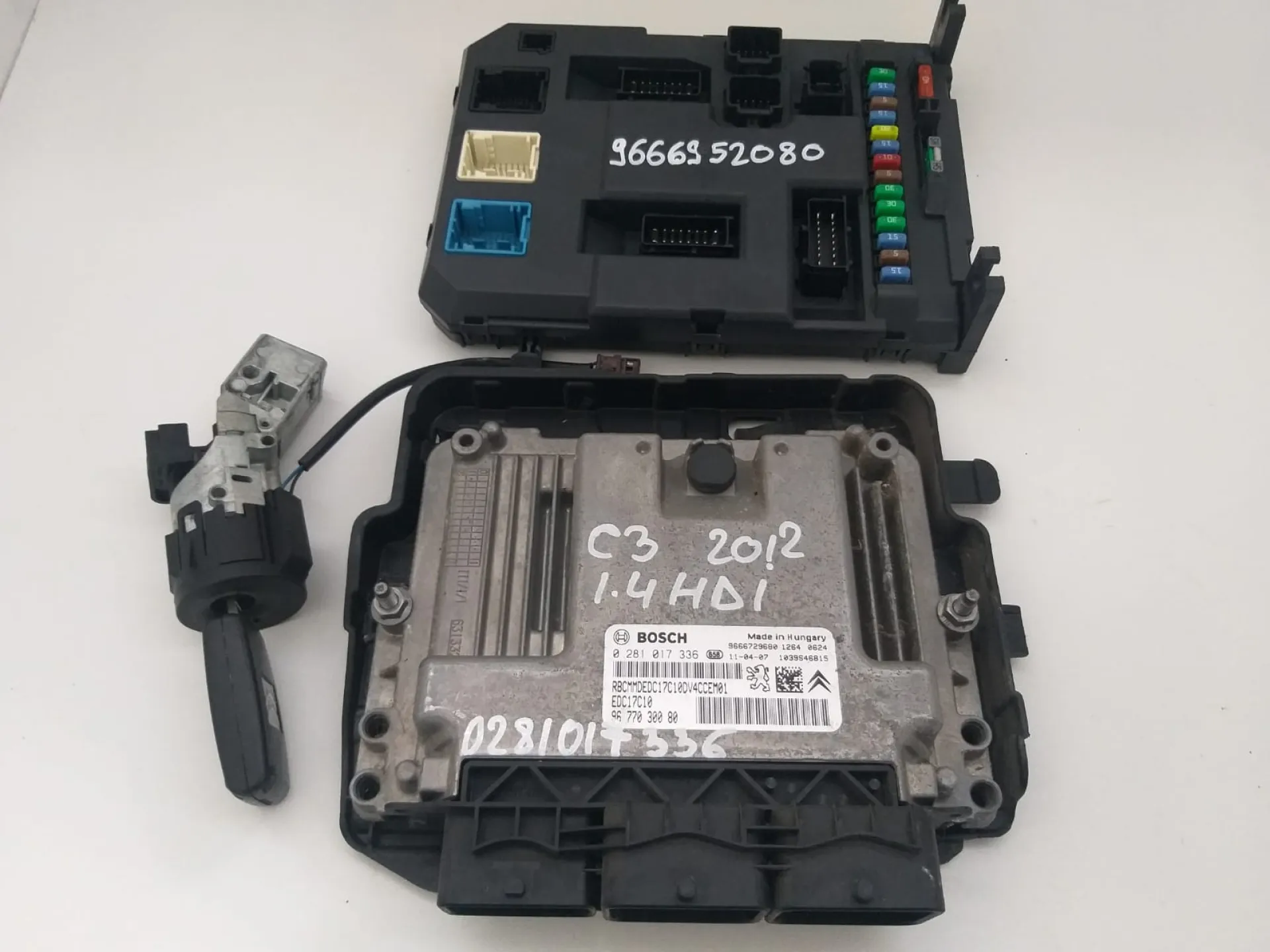 Kit centralina Citroen C3 del 2012 CODICE RICAMBIO : 9666952080
