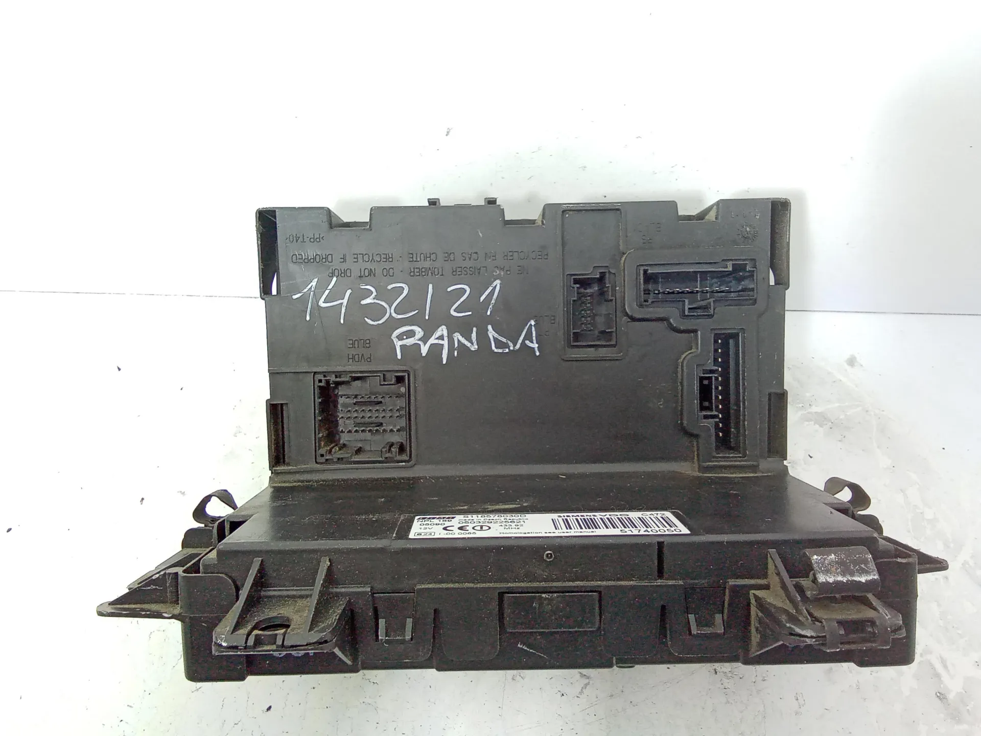 KIT CENTRALINA MOTORE con codice 55192661 da FIAT Panda 2Â° Serie 1200 Benzina 44 (2005)