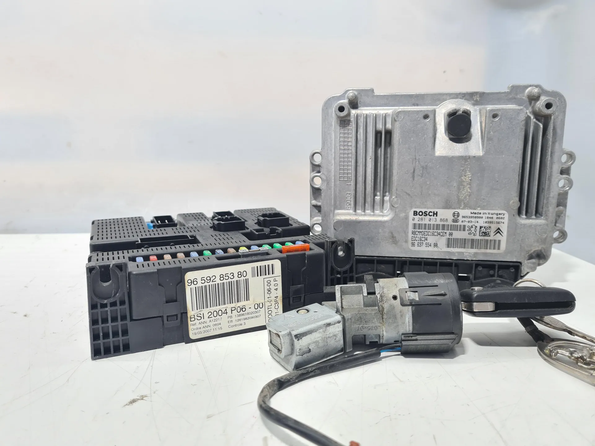 KIT CENTRALINA MOTORE con codice 9663755480 da PEUGEOT 207 1° Serie Diesel