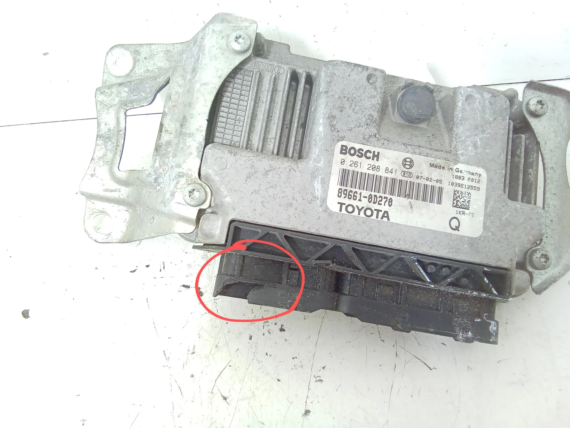KIT CENTRALINA MOTORE con codice 0261208841 da TOYOTA Yaris Serie (05>08) 1000 Benzina (2007)
