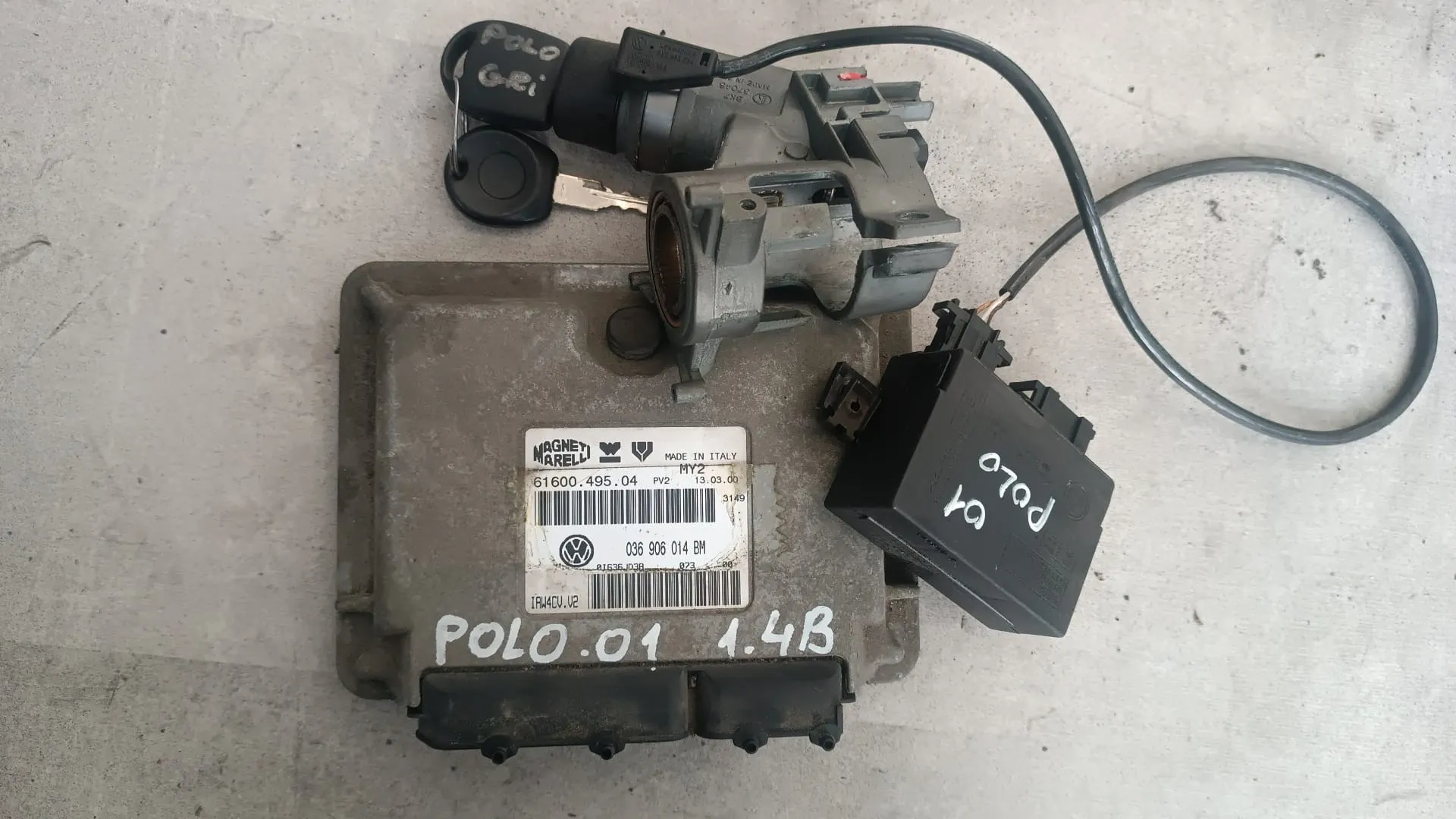 Kit centralina motore Volkswagen Polo 1.4 B del 2001 CODICE RICAMBIO : 036906014BM