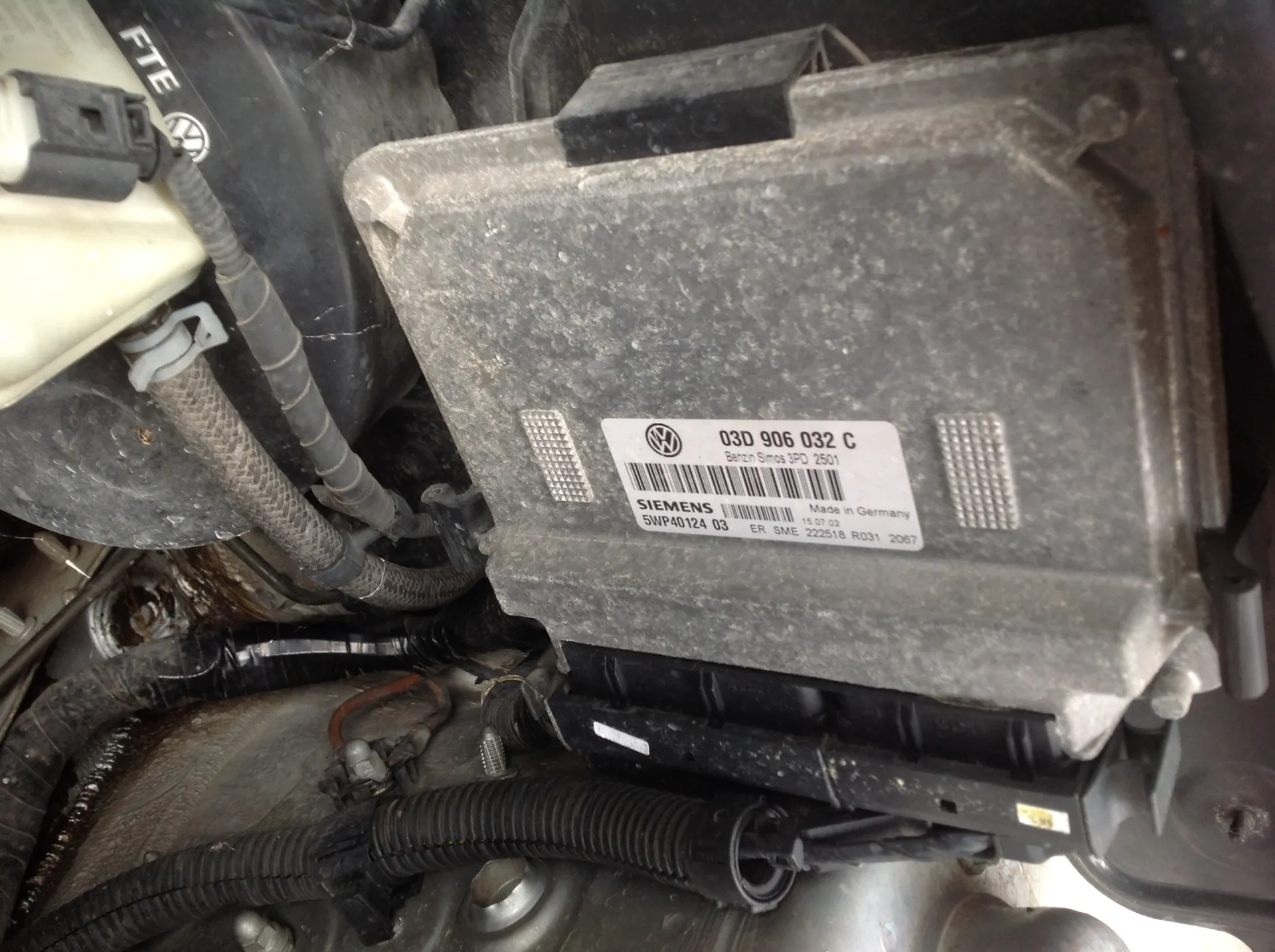 03D906032C 5WP4012403 KIT CENTRALINA MOTORE VOLKSWAGEN Polo 4Â° Serie Benzina (2003)