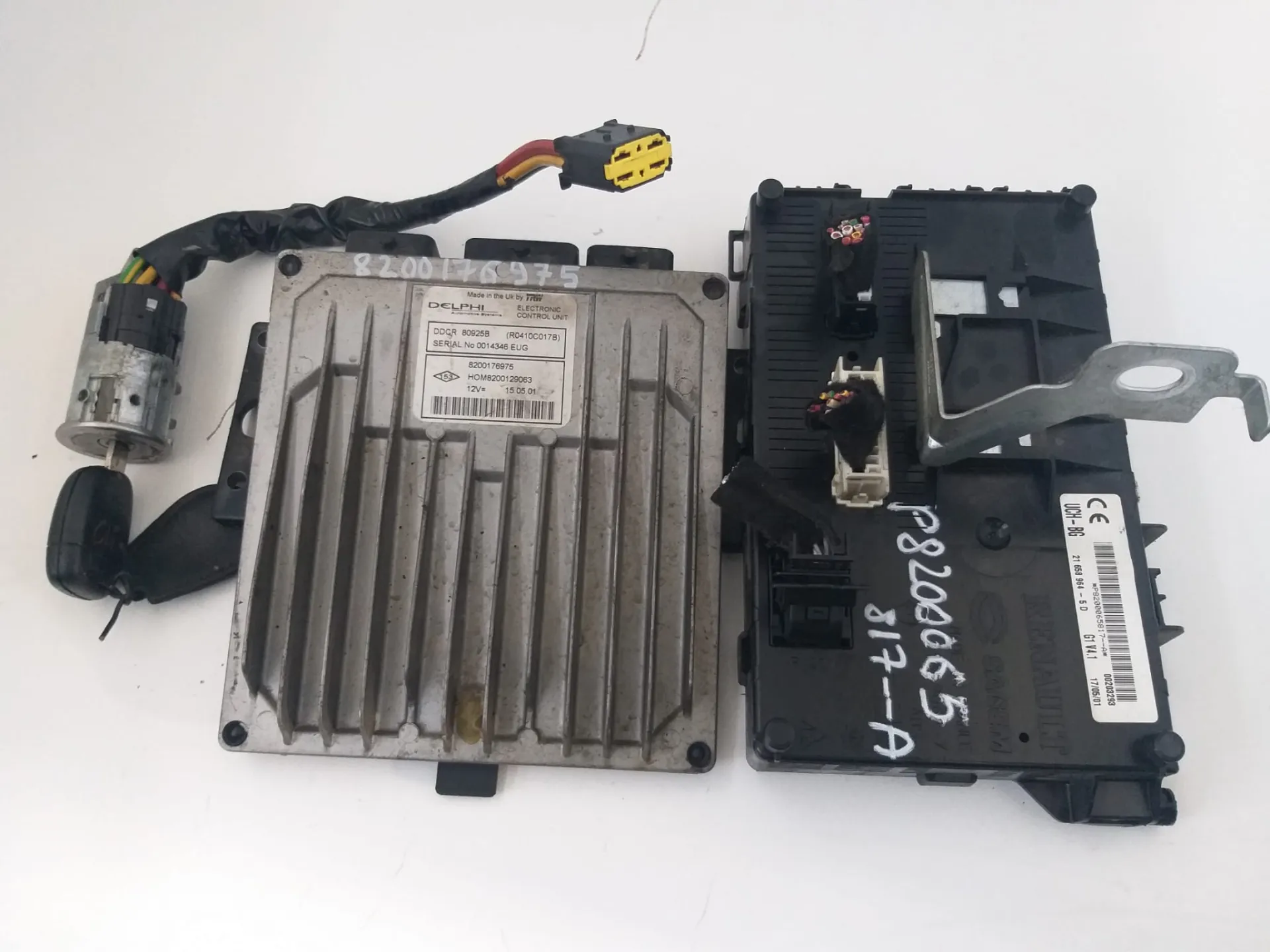 Kit Centralina Renault Clio del 2003 1.5 Diesel CODICE RICAMBIO : 8200176975