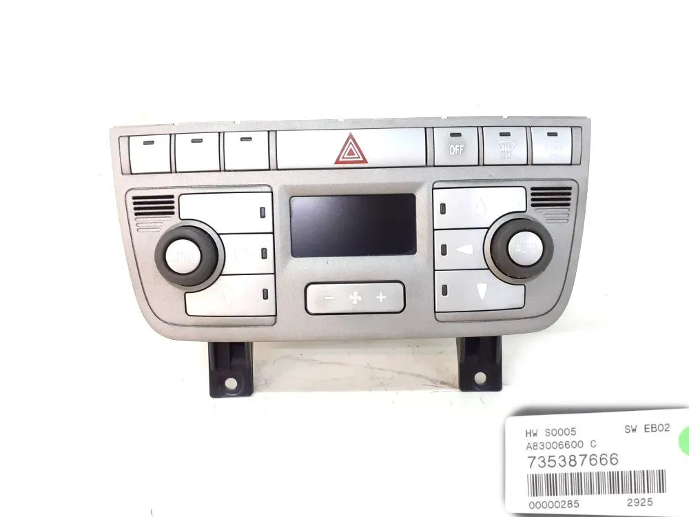 MANOPOLE RISCALDAMENTO E CLIMA DIGITALE con codice 735387666 / 735455690 da LANCIA Musa 1° Serie 1300 Diesel 51 con codice motore 199A9000 (2006)