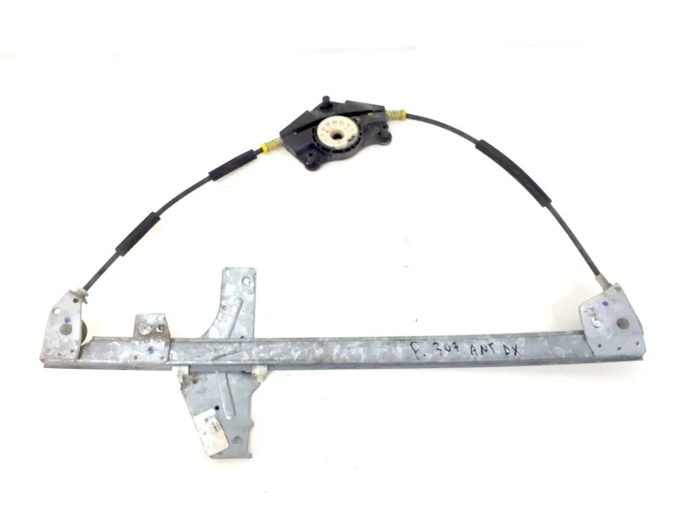 MECCANISMO ALZAVETRO ANT. DX con codice 9222J9 da PEUGEOT 307 Berlina 2Â° Serie 1600 Diesel 66 con codice motore 9HX (2007)