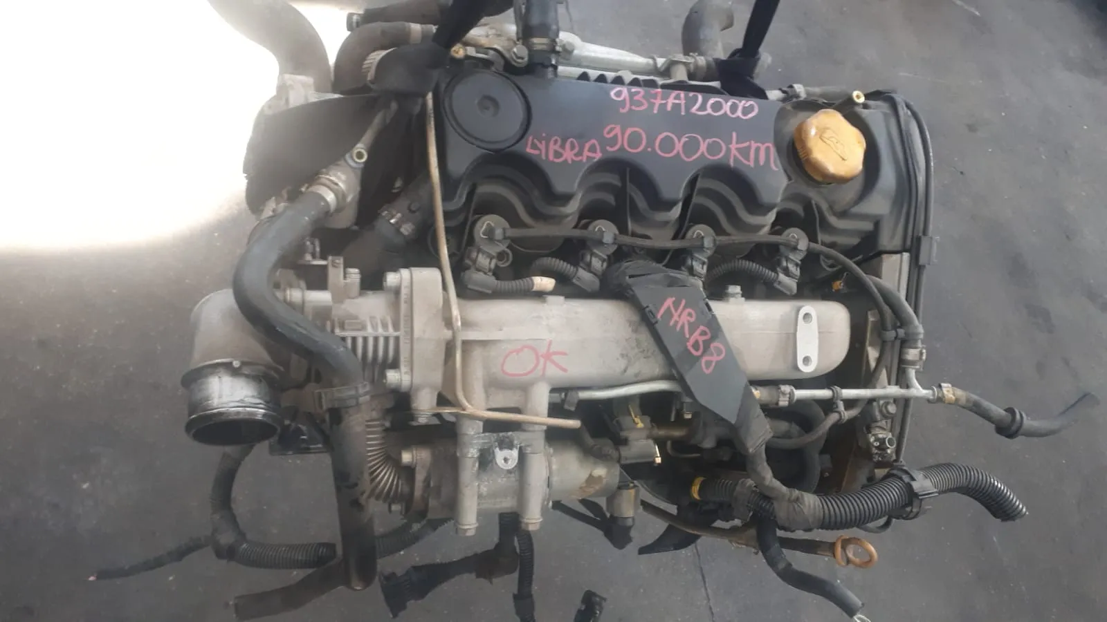 Motore Lancia Lybra del 2003 1.9 Diesel cod: 937A2000 (90 mila km) CODICE RICAMBIO : 937A2000
