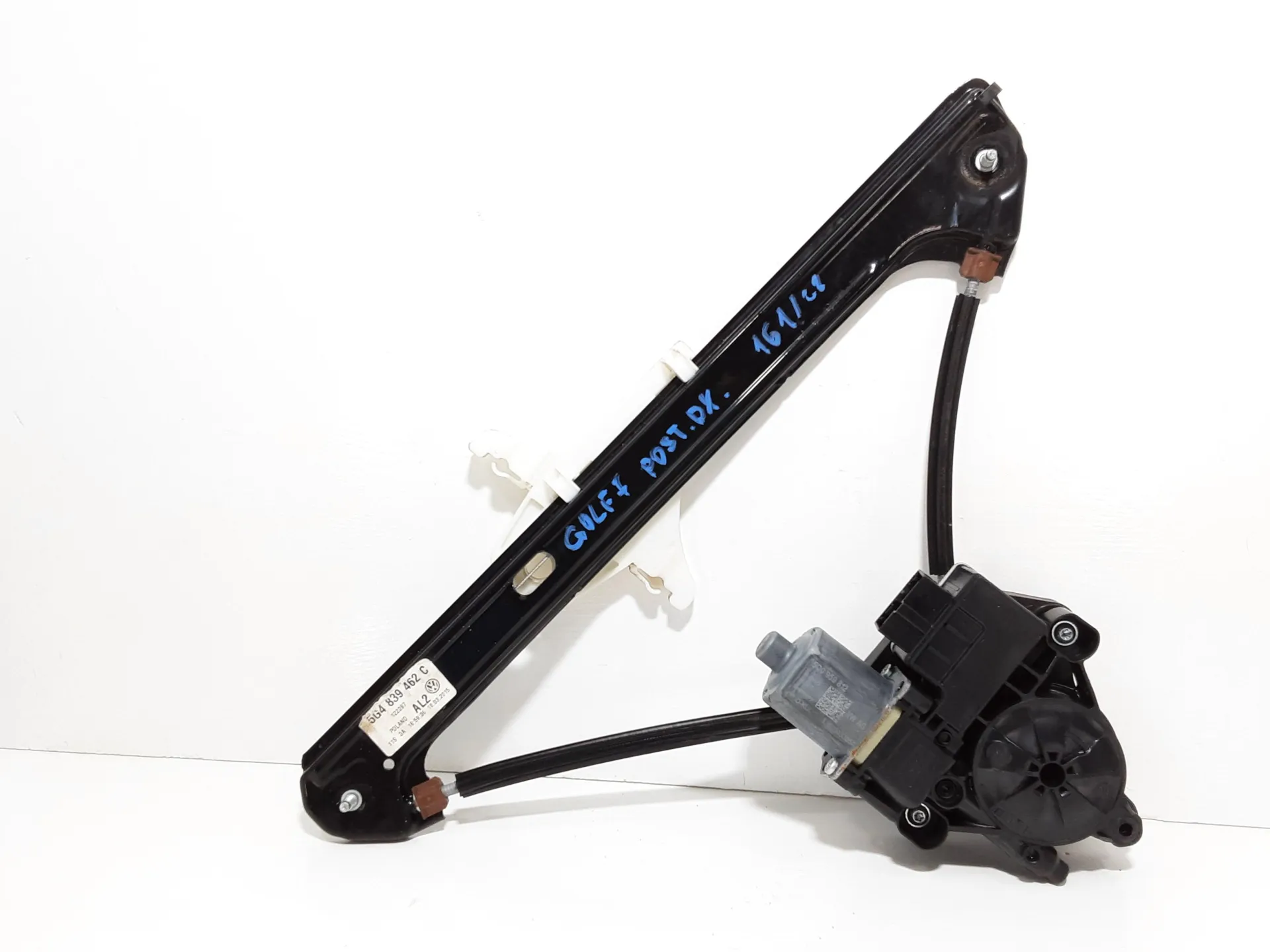 MOTORINO ALZAVETRO POSTERIORE DESTRA con codice 5G4839462C da VOLKSWAGEN Golf 7 Berlina (12>) 1200 Benzina 77 kW / 105 CV con codice motore CJZ/CJZA (2015)