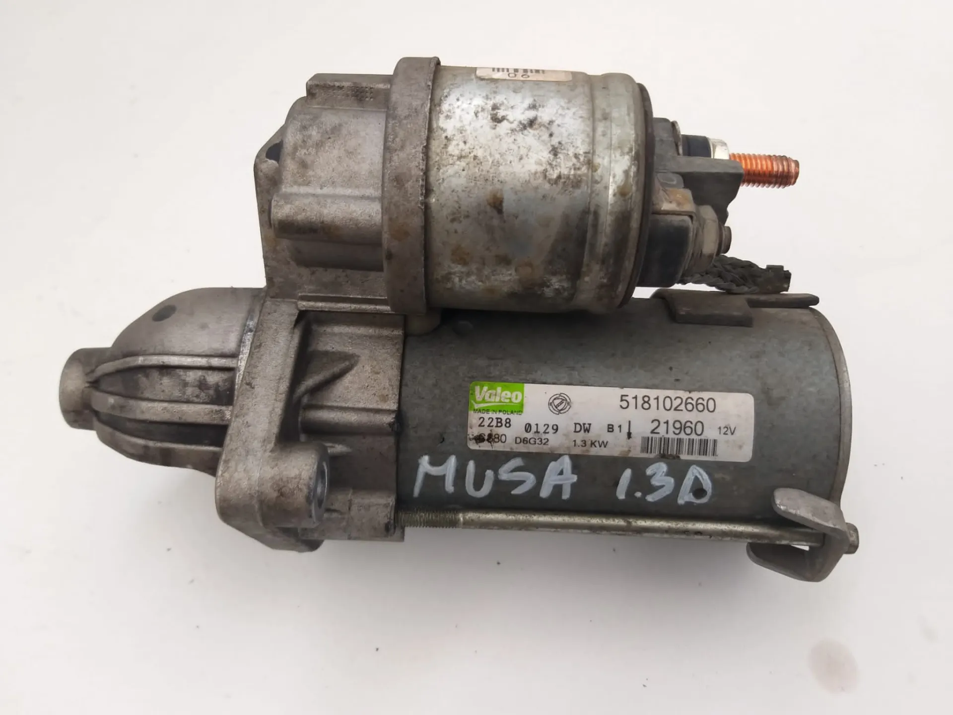 Motorino avviamento Lancia Musa del 2008 1.3 Diesel CODICE RICAMBIO : 518102660