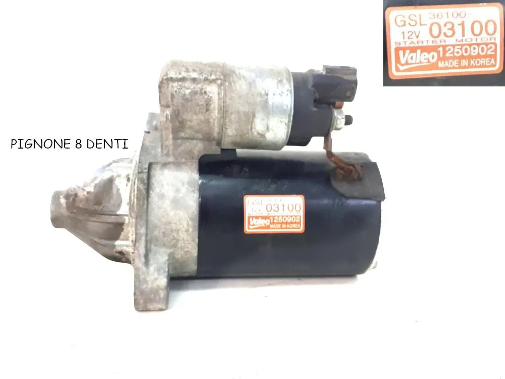 MOTORINO D' AVVIAMENTO con codice 3610003100 / 1250902 da HYUNDAI i10 1Â° Serie 1200 Benzina 57 (2009)