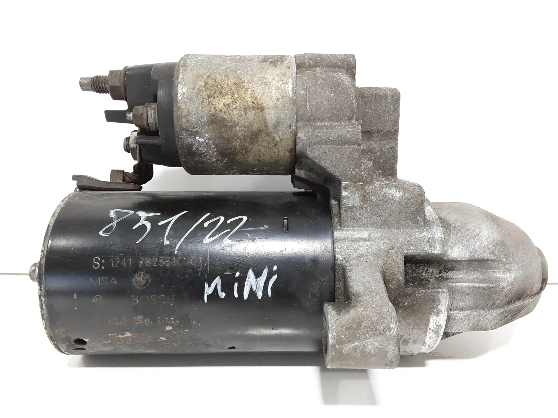 MOTORINO D' AVVIAMENTO con codice 12417823314 da MINI Cooper 2° Serie 1600 Diesel 82 kW / 112 CV con codice motore N47C16A/N47 C16 A (2010)