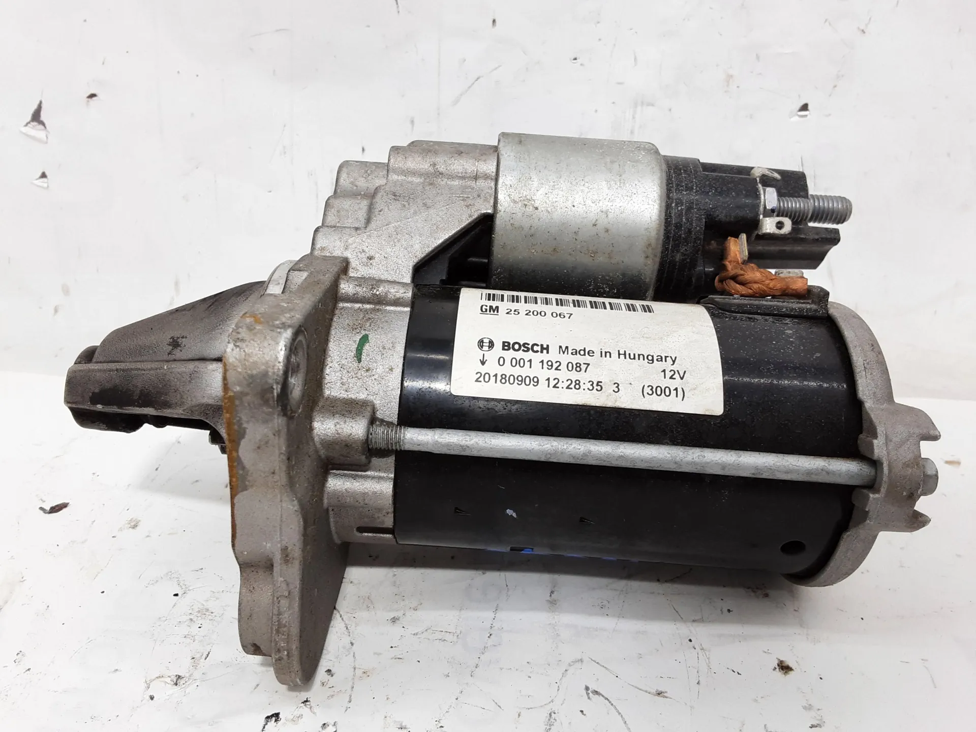 MOTORINO D' AVVIAMENTO con codice 25200067 da OPEL Adam 1° Serie 1200 Benzina 51 kW / 69 CV con codice motore B12XER/A 12 XEL, B 12 XEL, D 12 XEL (2018)