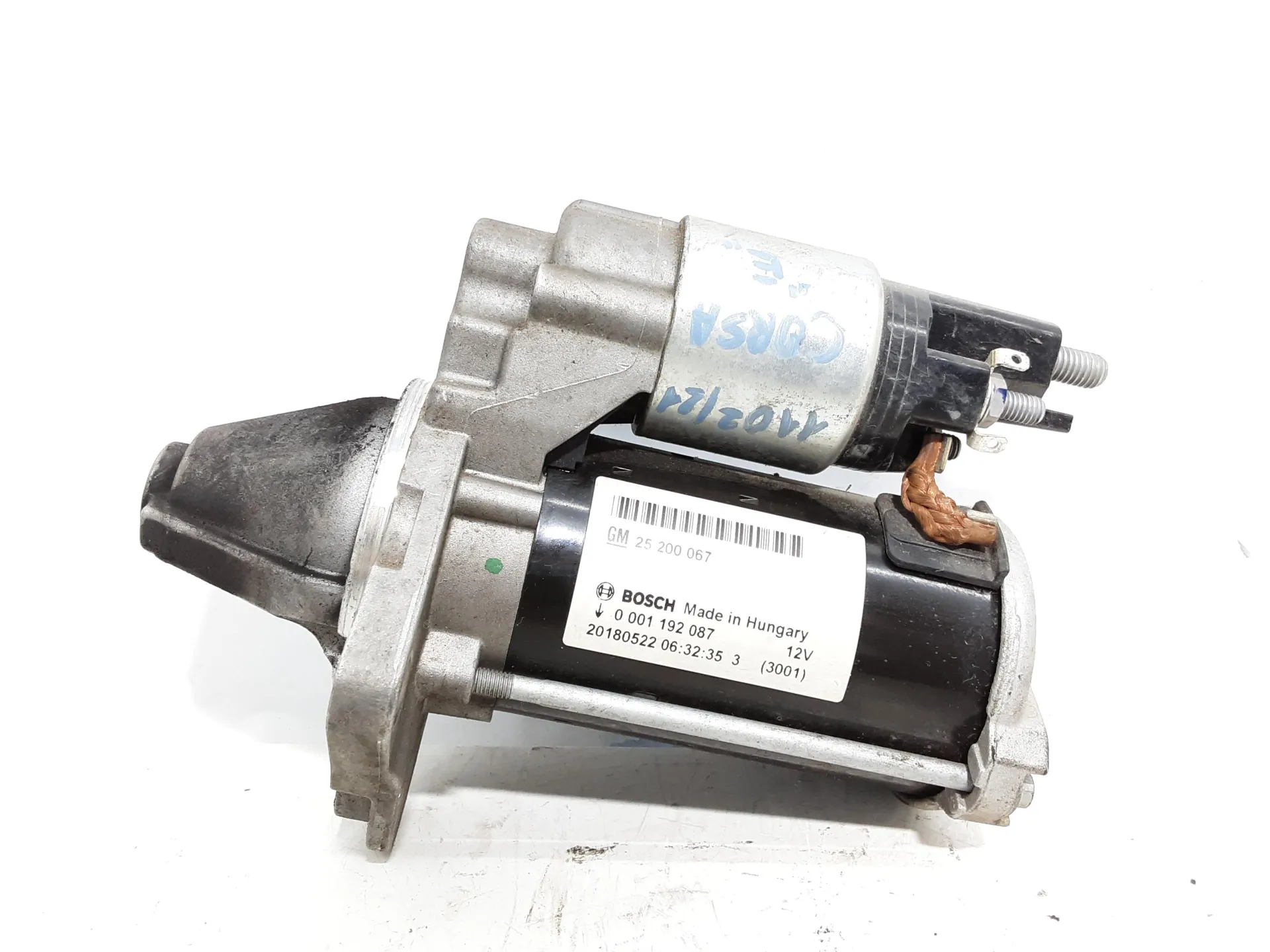 MOTORINO D' AVVIAMENTO con codice 25200067 da OPEL Corsa E 3° Serie B 14 XEL Bifuel/Gas 1400 (15>)