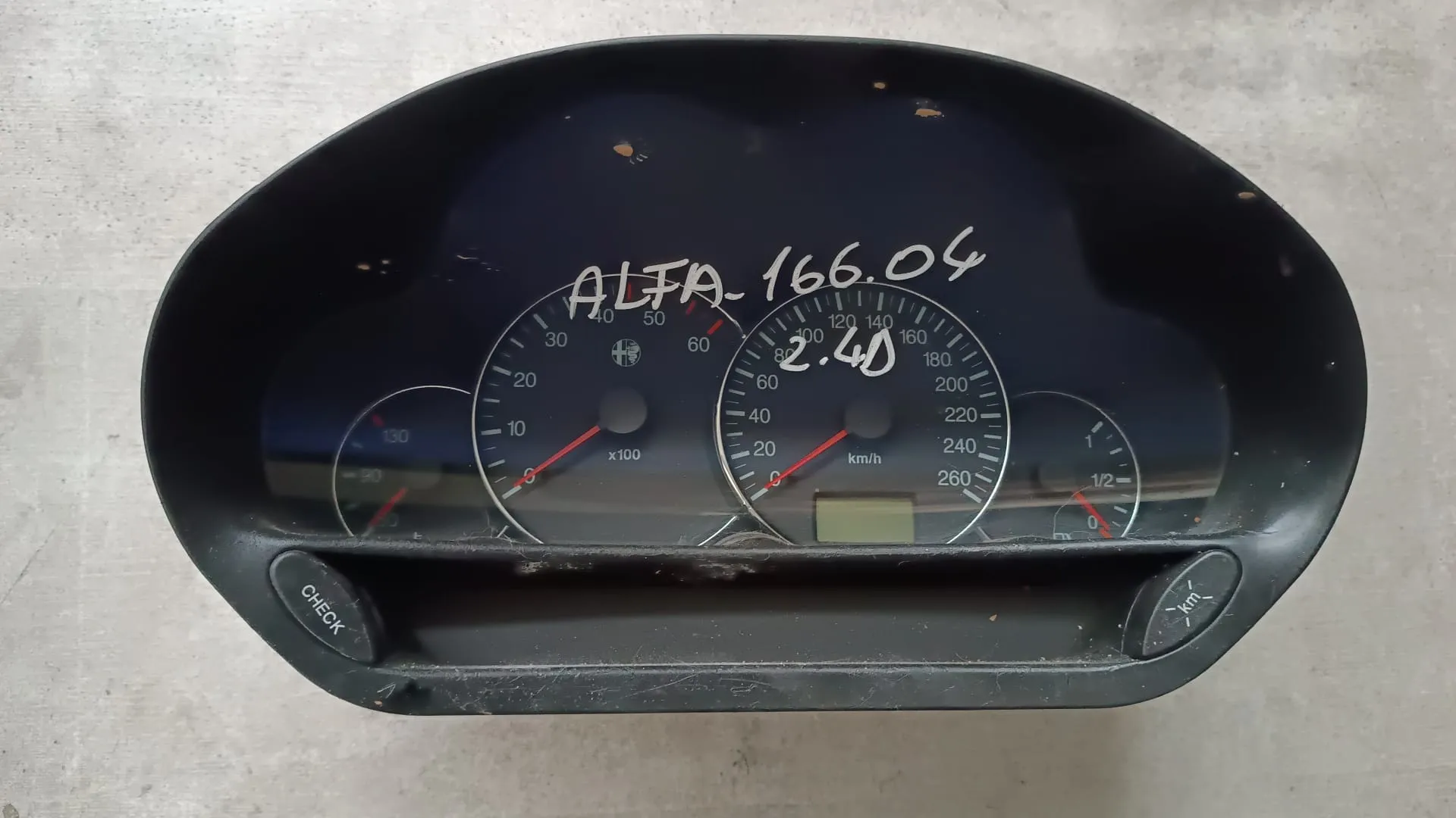 Quadro strumenti Alfa Romeo 166 2.4 D del 2004 CODICE RICAMBIO : 156050059