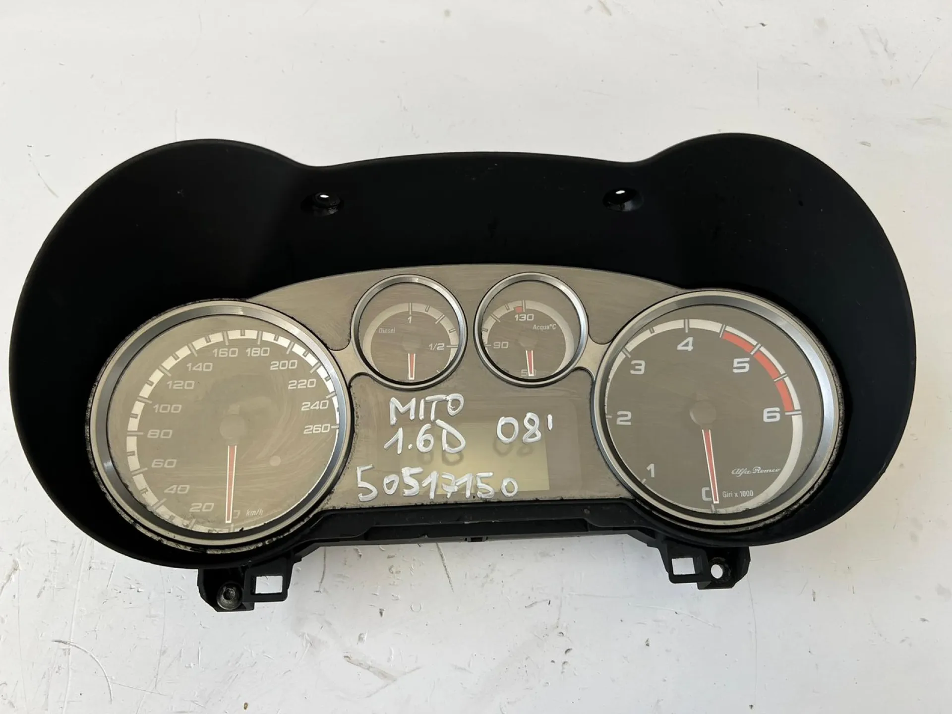Quadro strumenti Alfa Romeo Mito 1.6 D del 2006 CODICE RICAMBIO : 50517150