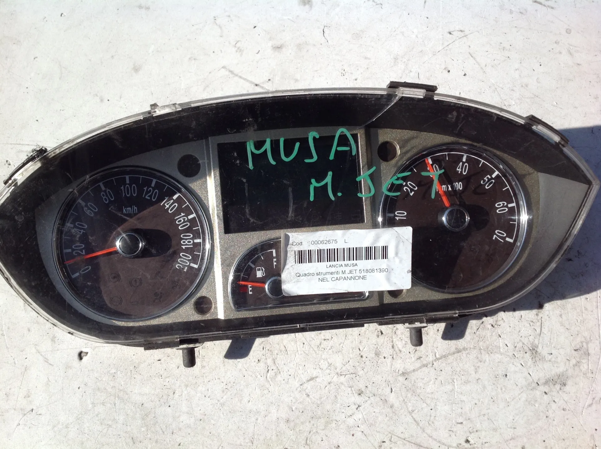 QUADRO STRUMENTI con codice 518081390 da LANCIA Musa 2Â° Serie Diesel (2010)