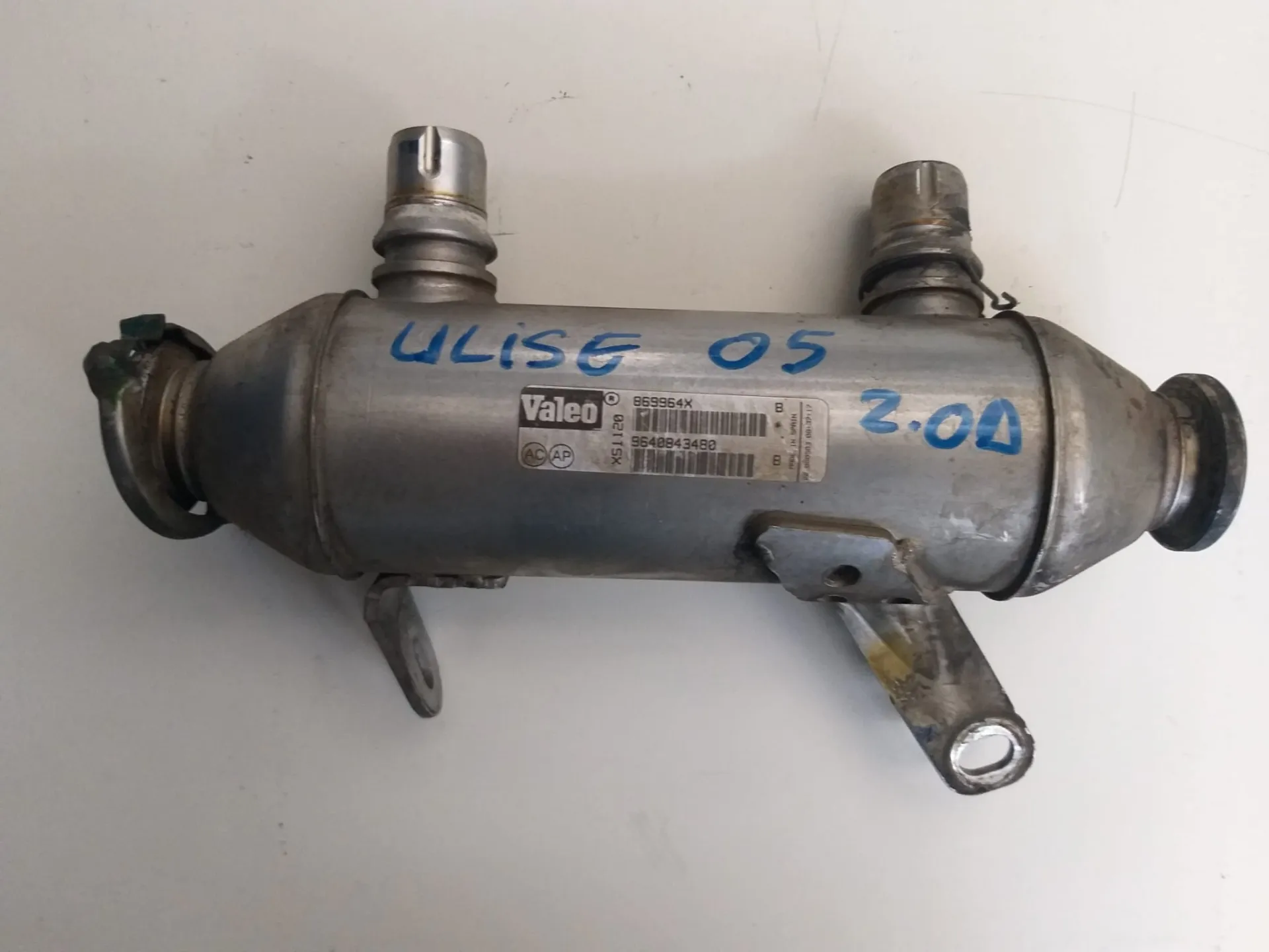 Radiatore Egr Fiat Ulysse 2.0 D del 2005 CODICE RICAMBIO : 9640843480