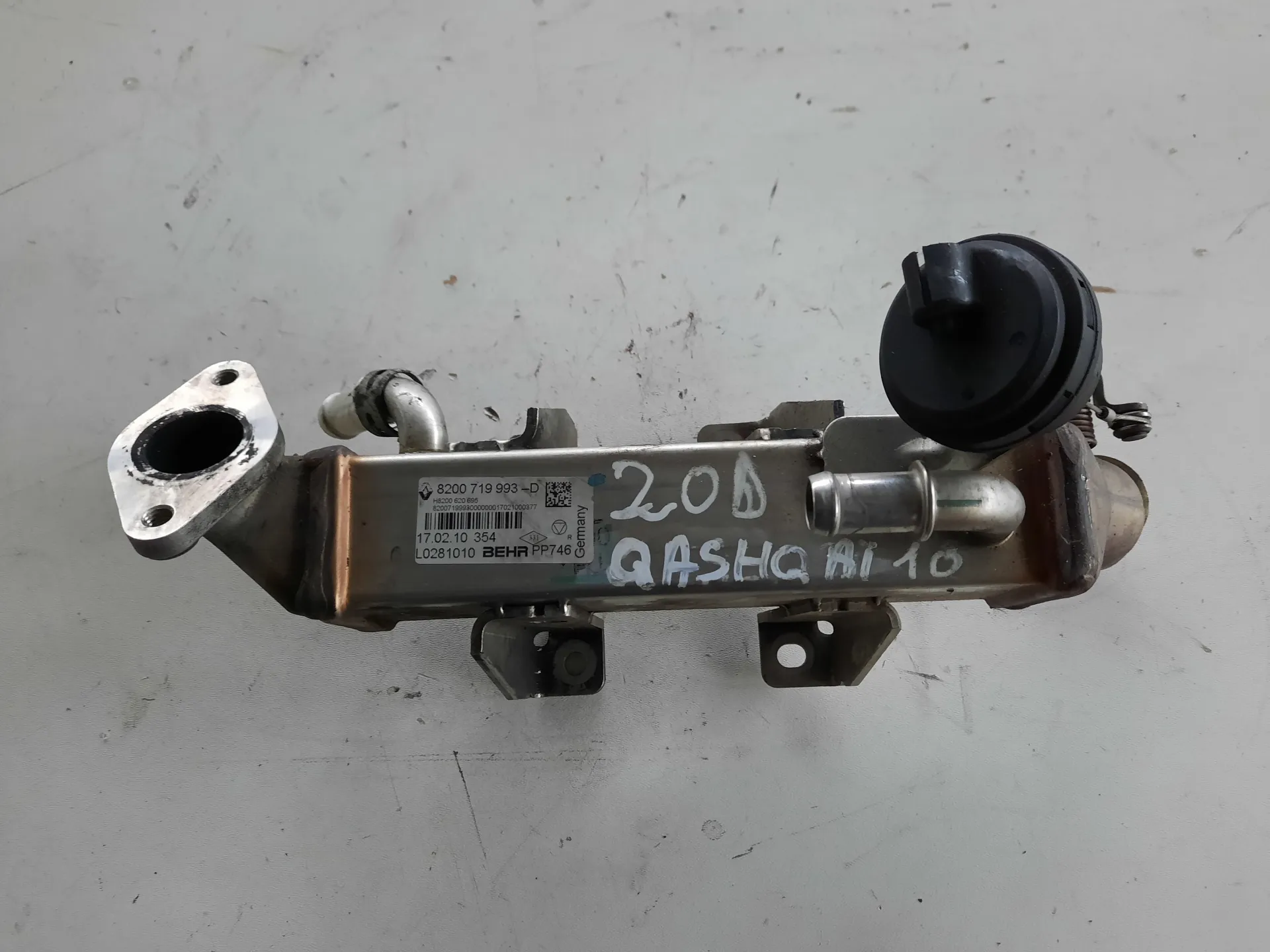Radiatore EGR per Nissan Qashqai del 2010 CODICE RICAMBIO : 8200719993-D