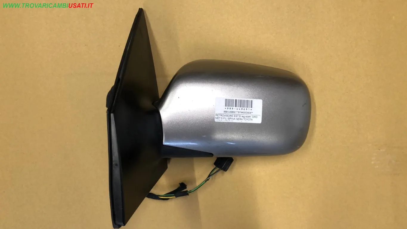 Vetro Specchietto Retrovisore Per Toyota Yaris Verso 2000-2004 | Lato Sinistro | Con Nastro Biadesivo