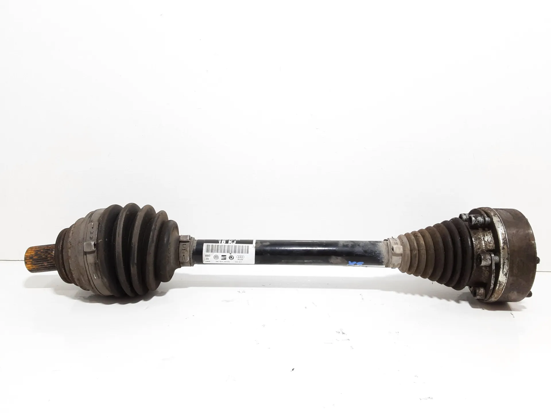 SEMIASSE ANTERIORE SINISTRO con codice 1K0407271BK da VOLKSWAGEN Golf 7 Berlina (12>) 1200 Benzina 77 kW / 105 CV con codice motore CJZ/CJZA (2015)