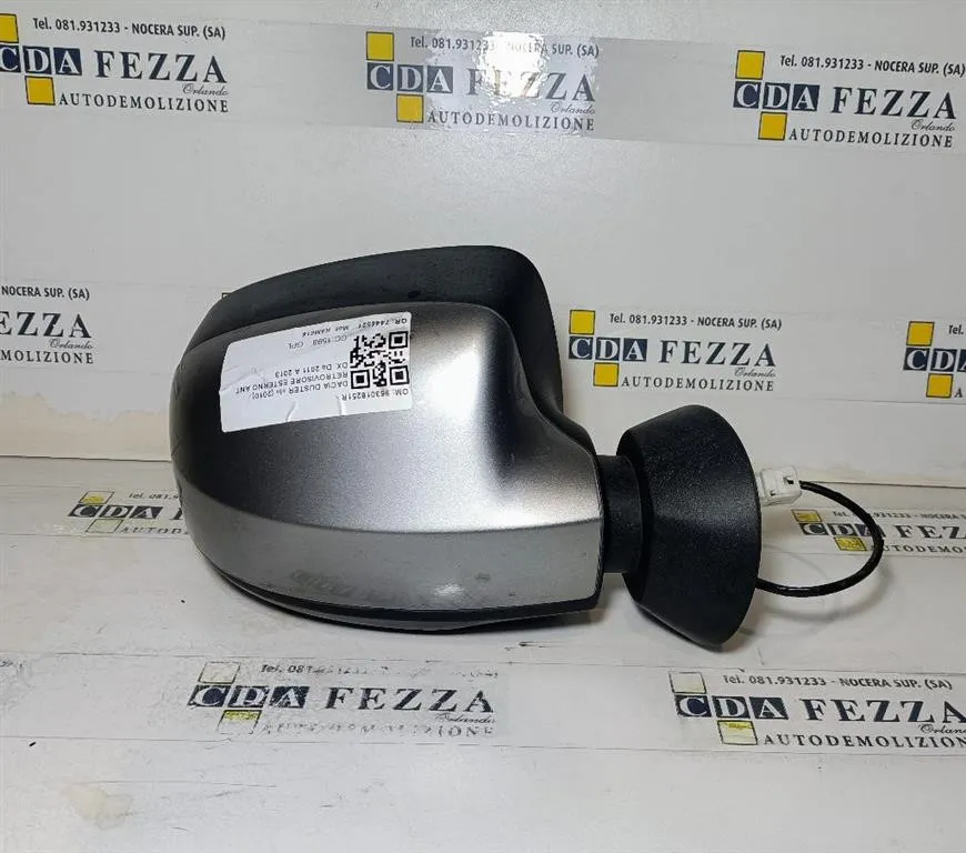 Retrovisore Sinistro Nero Cromato Per Dacia Dokker (dal 01/2013) – Specchio Convesso, Ricambio Auto Di Qualità