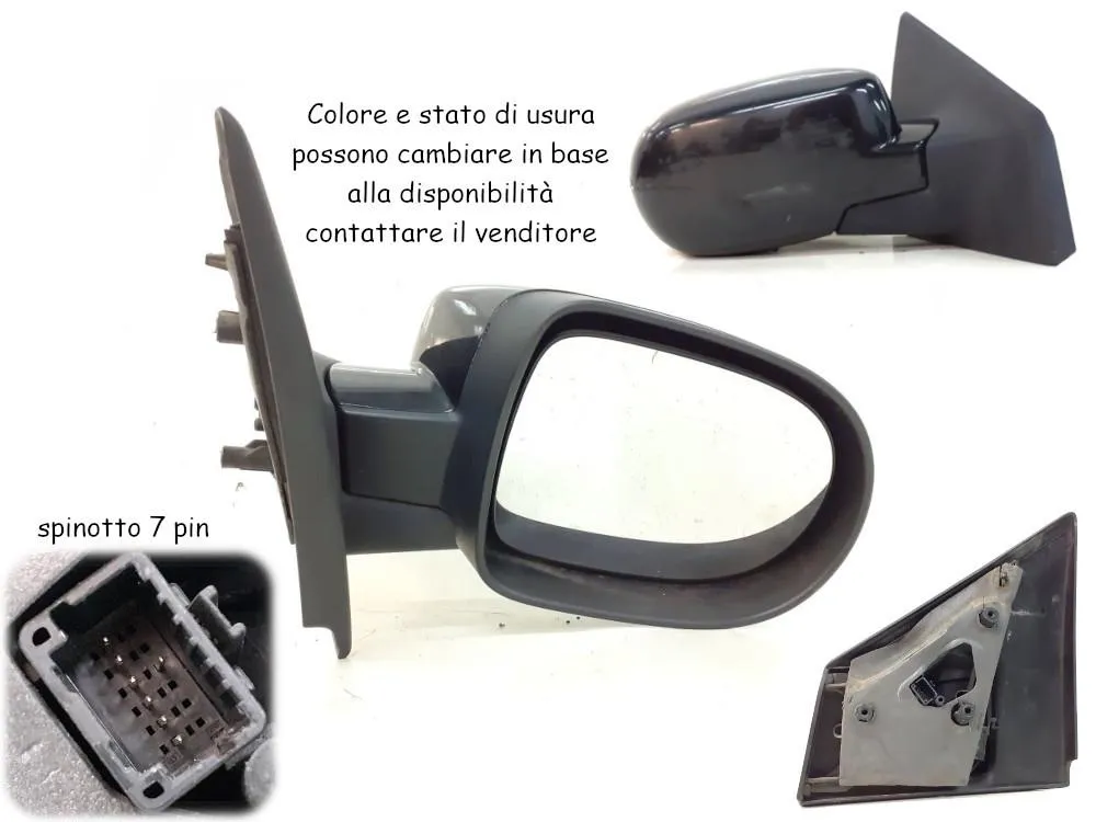 SPECCHIETTO RETROVISORE DESTRO con codice 12443070 da RENAULT Clio Serie (04>08) con codice motore D4FD7 (2010)