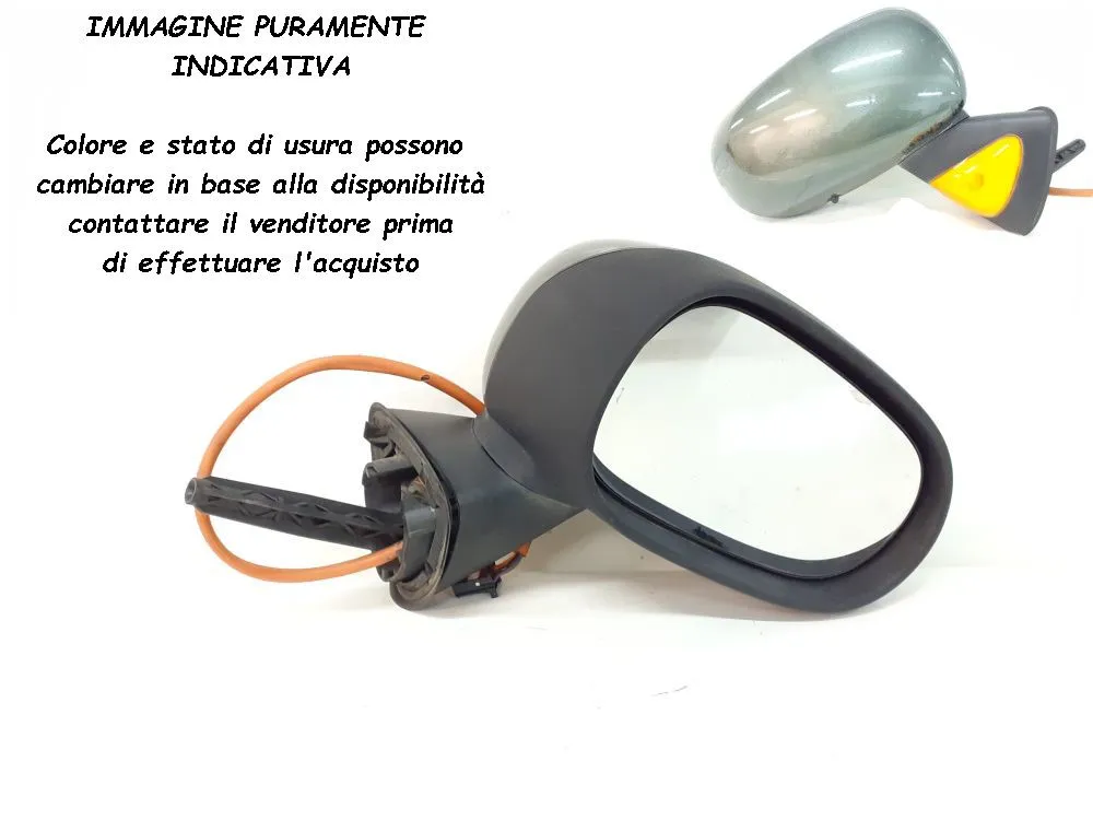 Specchio Retrovisore Destro Elettrico Termico Per Renault Modus 2004-2008 – Con Sonda, Ricambio Compatibile