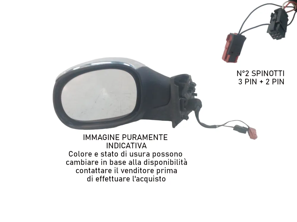 SPECCHIETTO RETROVISORE SINISTRO con codice 8148RY da CITROEN C3 1Â° Serie 1400 Diesel 50 con codice motore 8HX/8HX (2004)