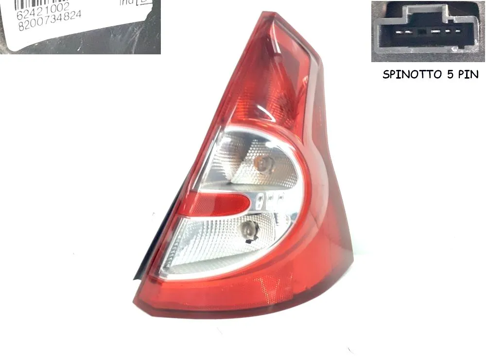 STOP FANALE POSTERIORE DESTRO PASSEGGERO con codice 8200734824 da DACIA Sandero 1Â° Serie 1500 Diesel 50 (2010)
