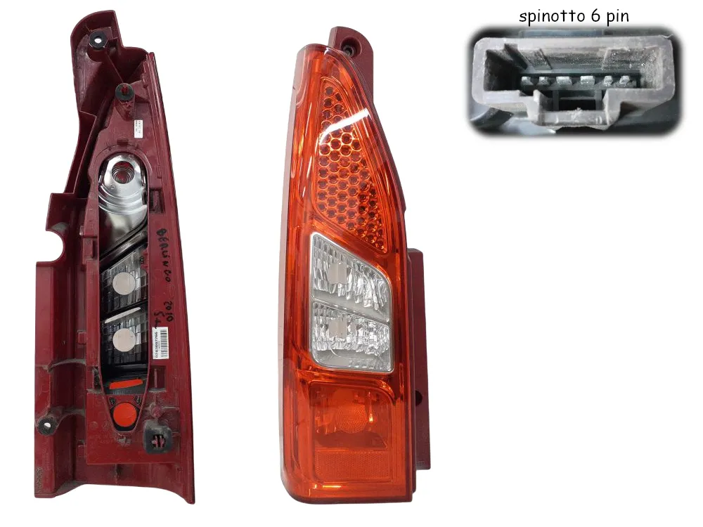 STOP FANALE POSTERIORE SINISTRO LATO GUIDA con codice 6350FH da CITROEN Berlingo 1Â° Serie 1600 Diesel 80 kW / 109 CV con codice motore 9HZ/9HZ (DV6TED4) (2010)
