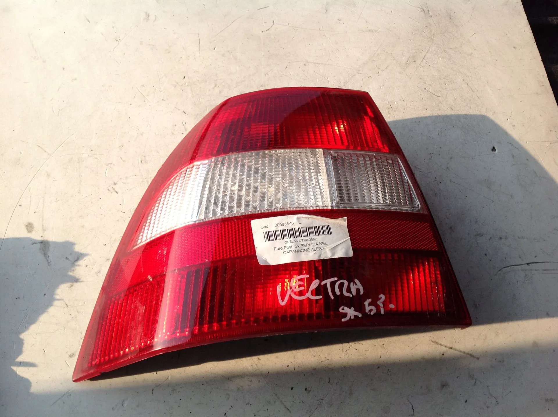 STOP FANALE POSTERIORE SINISTRO LATO GUIDA OPEL Vectra B Berlina Benzina