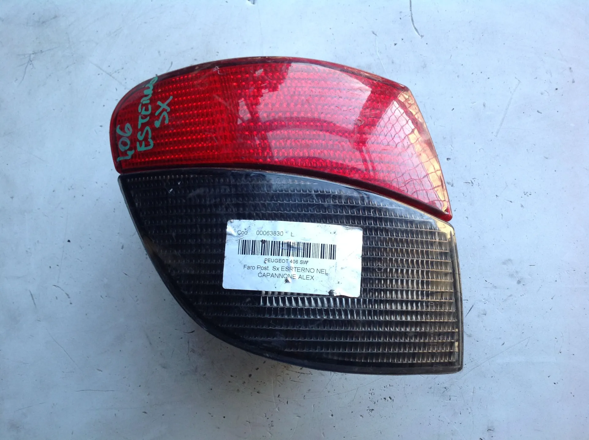 STOP FANALE POSTERIORE SINISTRO LATO GUIDA PEUGEOT 406 Break Diesel