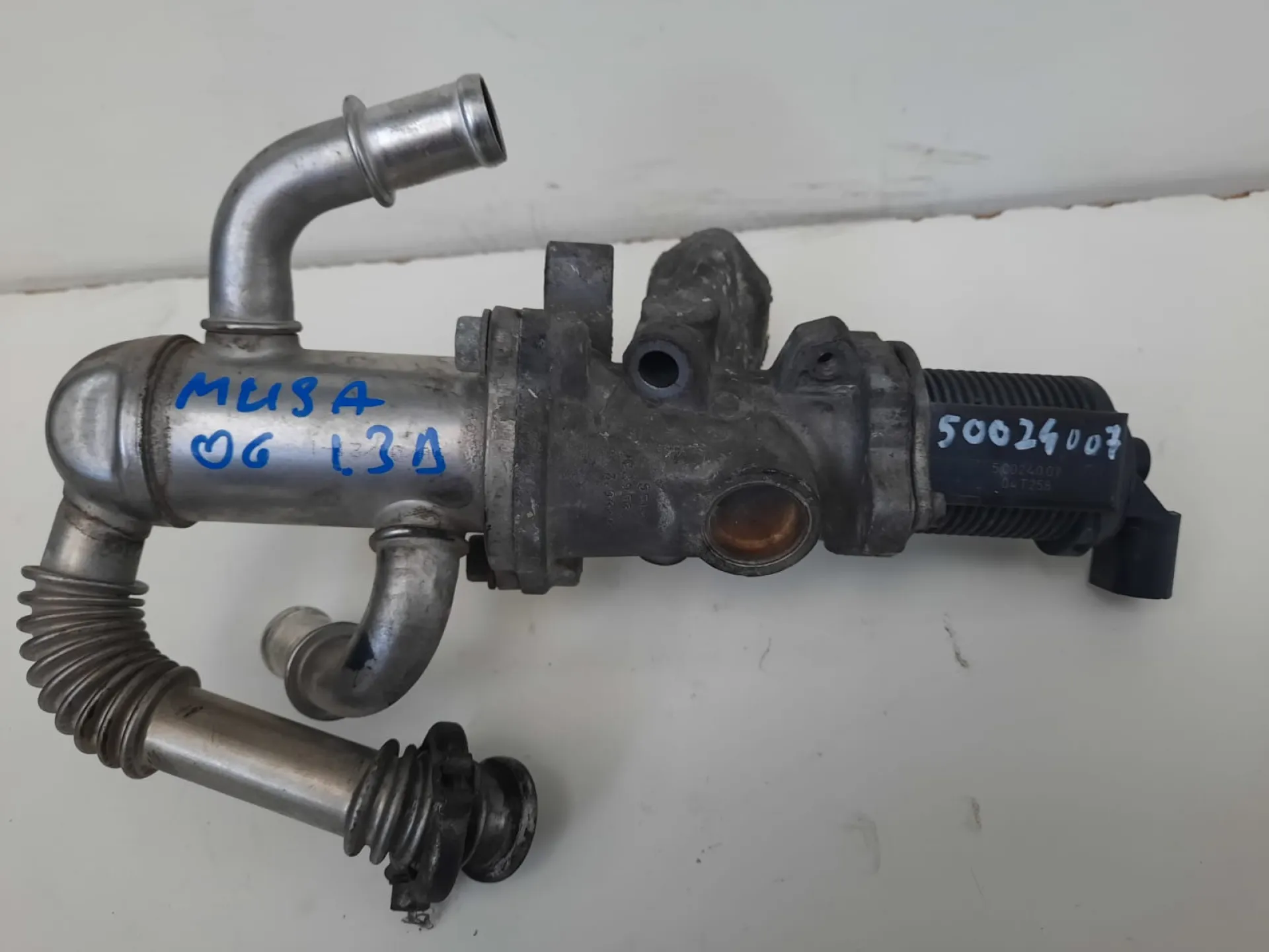 Valvola ricircolo gas scarico Lancia Musa del 2006 1.3 Diesel CODICE RICAMBIO : 50024007